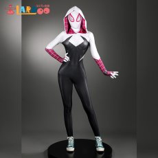 画像1: 『スパイダーマン:アクロス・ザ・スパイダーバース』 グウェン・ステイシー スパイダーグウェン ジャンプスーツ コスプレ衣装  コスチューム cosplay (1)