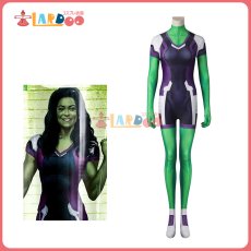 画像1: シー・ハルク She-Hulk ジャンプスーツ コスプレ衣装  コスチューム cosplay (1)