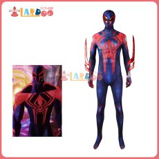 画像1: スパイダーマン:アクロス・ザ・スパイダーバース スパイダーマン2099 ミゲル・オハラ Miguel O'Hara ジャンプスーツ アーム道具付き コスプレ衣装 コスチューム cosplay (1)