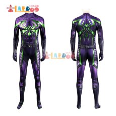 画像4: スパイダーマン Miles Morales Purple Reign マイルズ モラレス Suit 全身タイツ ジャンプスーツコスプレ衣装 コスプレ コスチューム cosplay (4)