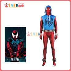 画像1: スパイダーマン:アクロス・ザ・スパイダーバース スパイダーマン2099 Scarlet Spider Ben Reilly ジャンプスーツ 全身タイツ コスプレ衣装 コスチューム cosplay (1)
