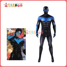 画像1: ナイトウィング Nightwing ディック・グレイソン コスプレ衣装 ボディースーツ コスチューム cosplay (1)