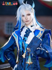 画像4: 原神 Genshin  フォンテーヌ ヌヴィレット-Neuvillette コスプレ衣装 合皮ズボン版 コスチューム cosplay (4)