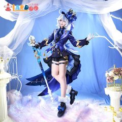 原神 Genshin フリーナ/Furina フォカロルス/Focalors 黒Ver コスプレ衣装 金属パーツ版 コスチューム cosplay