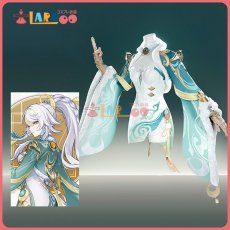 画像1: 原神 Genshin 璃月 兹白-シハク コスプレ衣装 レッグカバー付き コスチューム  cosplay  (1)
