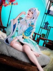 画像3: 原神 Genshin 璃月 兹白-シハク コスプレ衣装 レッグカバー付き金属パーツ版 コスチューム  cosplay  (3)