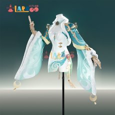 画像2: 原神 Genshin 璃月 兹白-シハク コスプレ衣装 レッグカバー付き コスチューム  cosplay  (2)