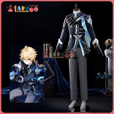画像1: 原神 Genshin 主人公 空-「冬の夜を狩る者」 コスプレ衣装 コスチューム cosplay (1)