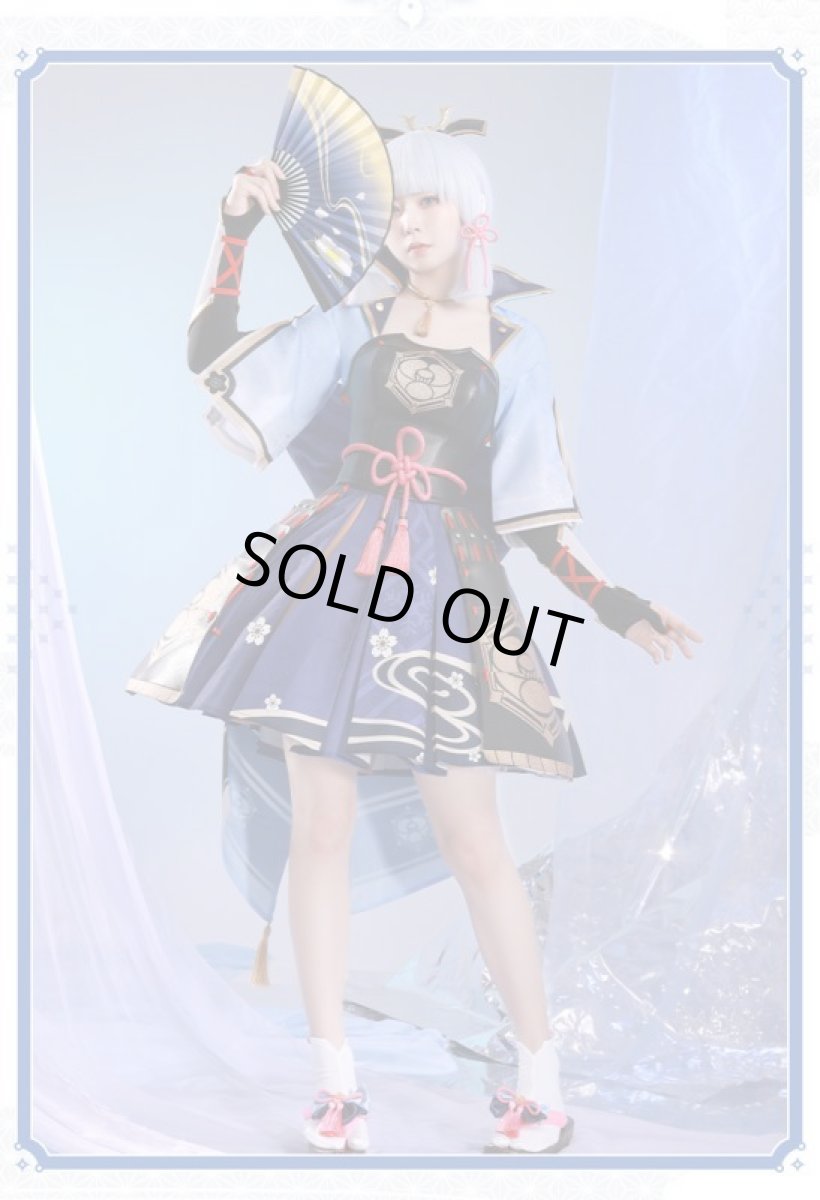 画像2: 【三分妄想1/3Delusion】原神 Genshin 神里綾華-かみさとあやか コスプレ衣装/ウィッグ/下駄 コスチューム (2)