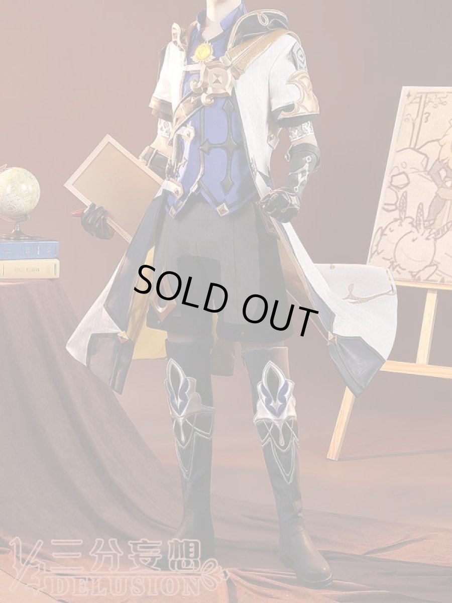 画像1: 【三分妄想1/3Delusion】原神 Genshin アルベド-Albedo コスプレ衣装/ブーツ コスチューム (1)
