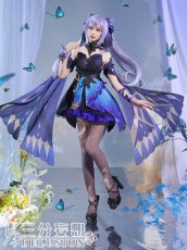 画像1: 【三分妄想1/3Delusion】原神 Genshin 刻晴スキンー霓裾の舞 コスプレ衣装 コスチューム (1)