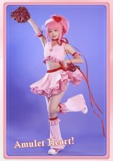 画像2: 【三分妄想1/3Delusion】しゅごキャラ! 日奈森 亜夢-ひなもり あむ アミュレットハート コスプレ衣装 コスチューム (2)