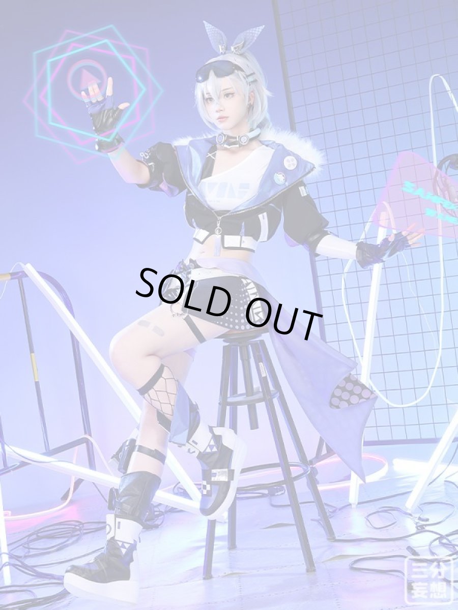 画像1: 【三分妄想1/3Delusion】崩壊：スターレイル 銀狼-ぎんろう-SilverWolf コスプレ衣装 コスチューム (1)