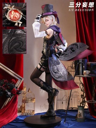 三分妄想 原神 コスプレ リサ 衣装 ※ウイッグ 靴 追加可 : 五