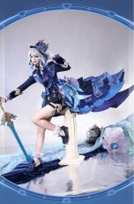 画像3: 【三分妄想】原神 Genshin 黒Ver フリーナ/Furina フォカロルス/Focalors 付けまつ毛付き コスプレ衣装/ウィッグ/靴 コスチューム (3)