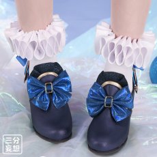 画像24: 【三分妄想】原神 Genshin 白Ver フリーナ/Furina フォカロルス/Focalors 付けまつ毛付き コスプレ衣装/ウィッグ/靴 コスチューム (24)