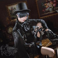 画像5: 【三分妄想1/3Delusion】 黒執事 シエル・ファントムハイヴ 15周年イラスト コスプレ衣装 コスチューム (5)