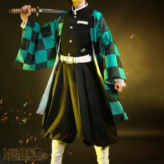 画像1: 【三分妄想1/3Delusion】鬼滅の刃 竈門 炭治郎-かまど たんじろう コスプレ衣装/ウィッグ コスチューム (1)