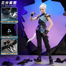 画像1: 【三分妄想1/3Delusion】VALORANT ヴァロラント ジェット-Jett コスプレ衣装/ウィッグ コスチューム (1)