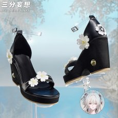 画像13: 【三分妄想1/3Delusion】鳴潮 メイチョウ Wuthering Waves 緋雪-ヒユキ コスプレ衣装ウィッグ/靴 コスチューム (13)