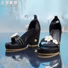画像14: 【三分妄想1/3Delusion】鳴潮 メイチョウ Wuthering Waves 緋雪-ヒユキ コスプレ衣装ウィッグ/靴 コスチューム (14)