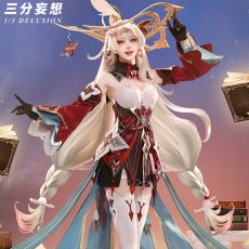 画像1: 【三分妄想1/3Delusion】原神 Genshin 魔女会・コードA アリス-Alice コスプレ衣装/ウィッグ/靴 コスチューム (1)