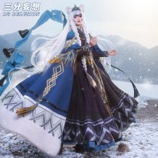 画像1: 【三分妄想1/3Delusion】アークナイツ  聖聆プラマニクス コスプレ衣装/ウィッグ/尻尾 コスチューム Arknights　 (1)