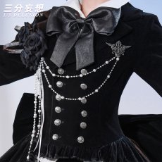 画像3: 【三分妄想1/3Delusion】 黒執事 シエル・ファントムハイヴ コスプレ衣装 黒扉 コスチューム (3)
