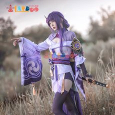 画像1: 【生産停止】原神 Genshin 稲妻 雷電将軍 コスプレ衣装 コスチューム cosplay (1)