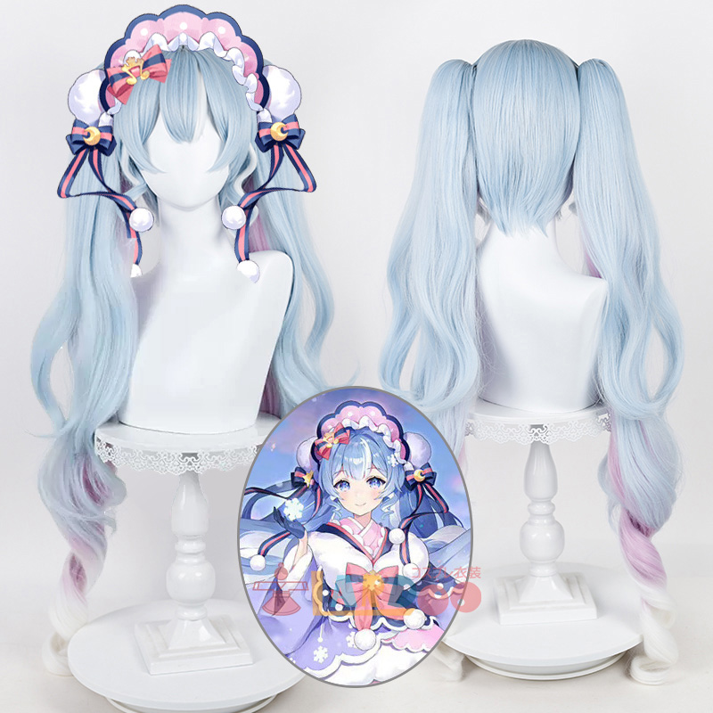 VOCALOID 初音ミク SNOW MIKU 2023 コスプレウィッグ ネット付き 耐熱 cosplay