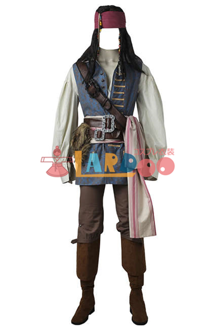 ジャック スパロウ パイレーツ オブ カリビアン/最後の海賊 ブーツ付き コスプレ衣装 cosplay