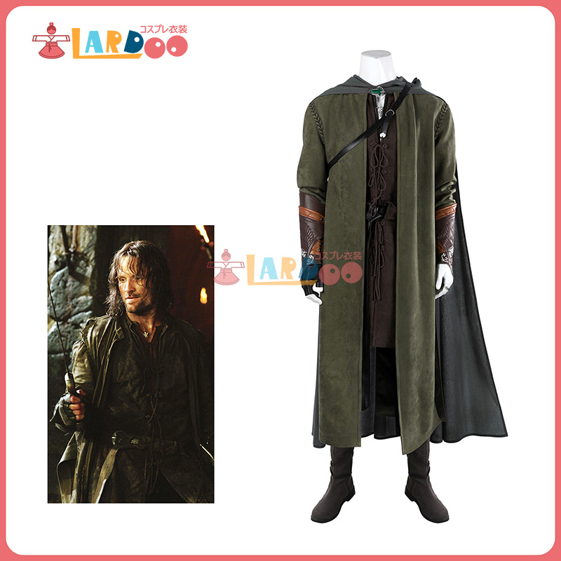 画像1: The Lord of the Rings: The Two Towers ロード・オブ・ザ・リング/二つの塔 アラゴルン -Aragorn  コスプレ衣装  コスチューム cosplay (1)