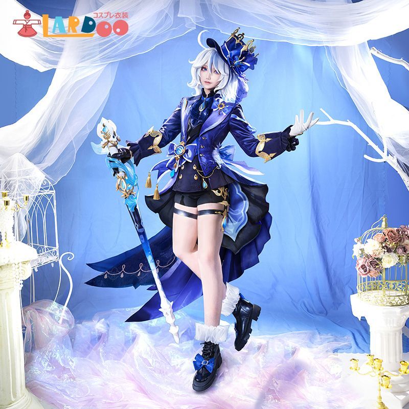 水神フリーナ コスプレ 黒 原神 衣装 仮装 フォカロルス 水神 cosplay