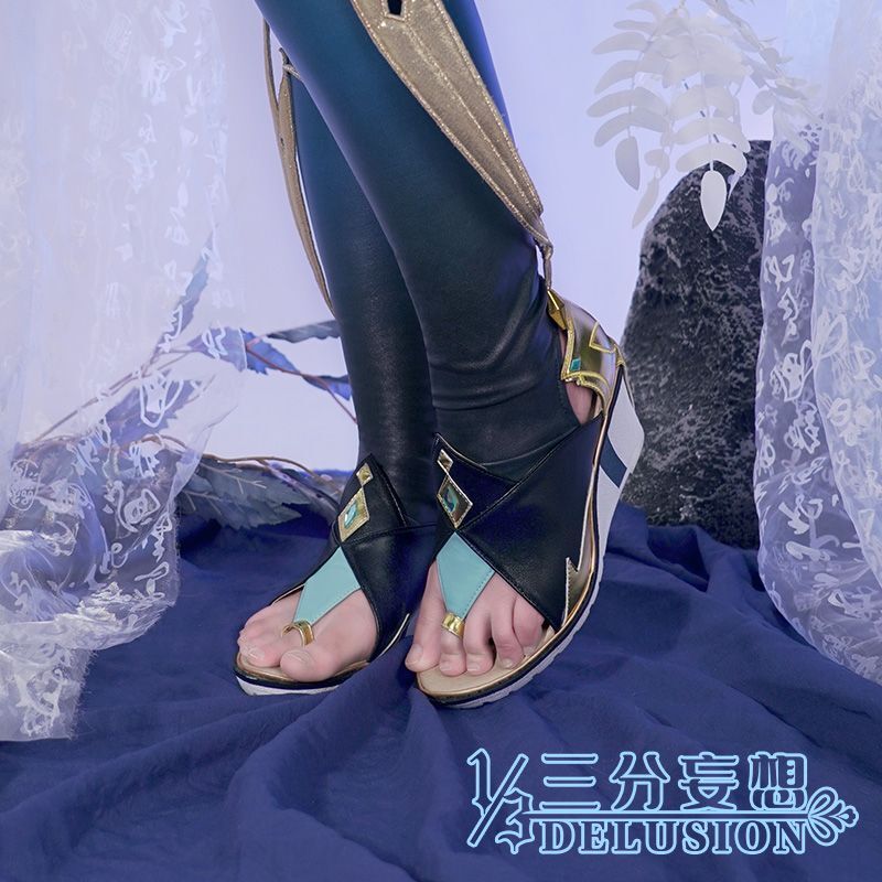 【三分妄想1/3Delusion】原神 Genshin 申鶴-しんかく コスプレ衣装/ウィッグ/靴 コスチューム